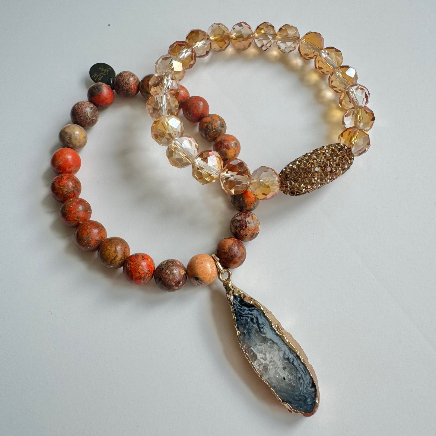 Pumpkin Set of 2 Bracelets