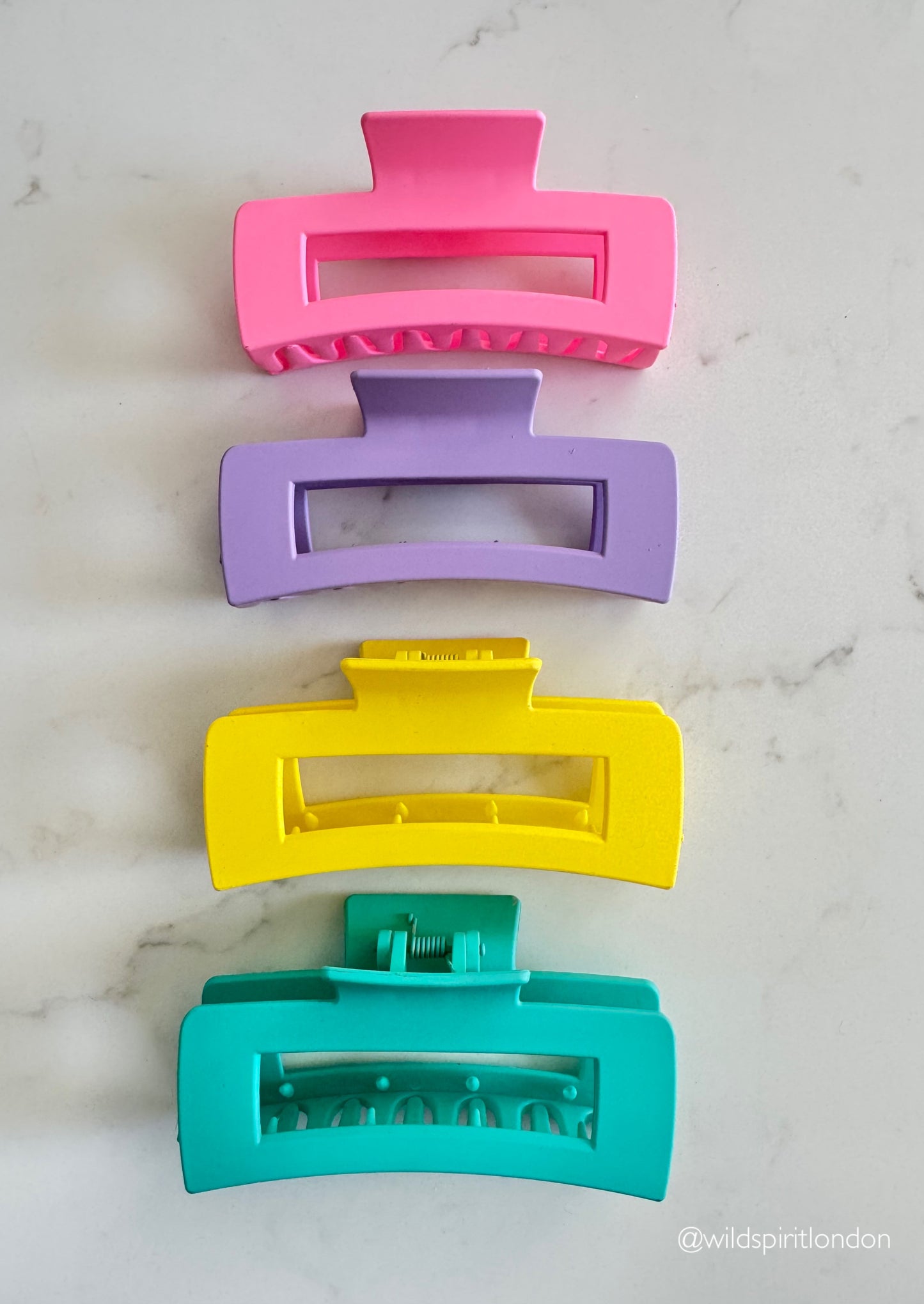 XL Bright Rectangle Hair Claw