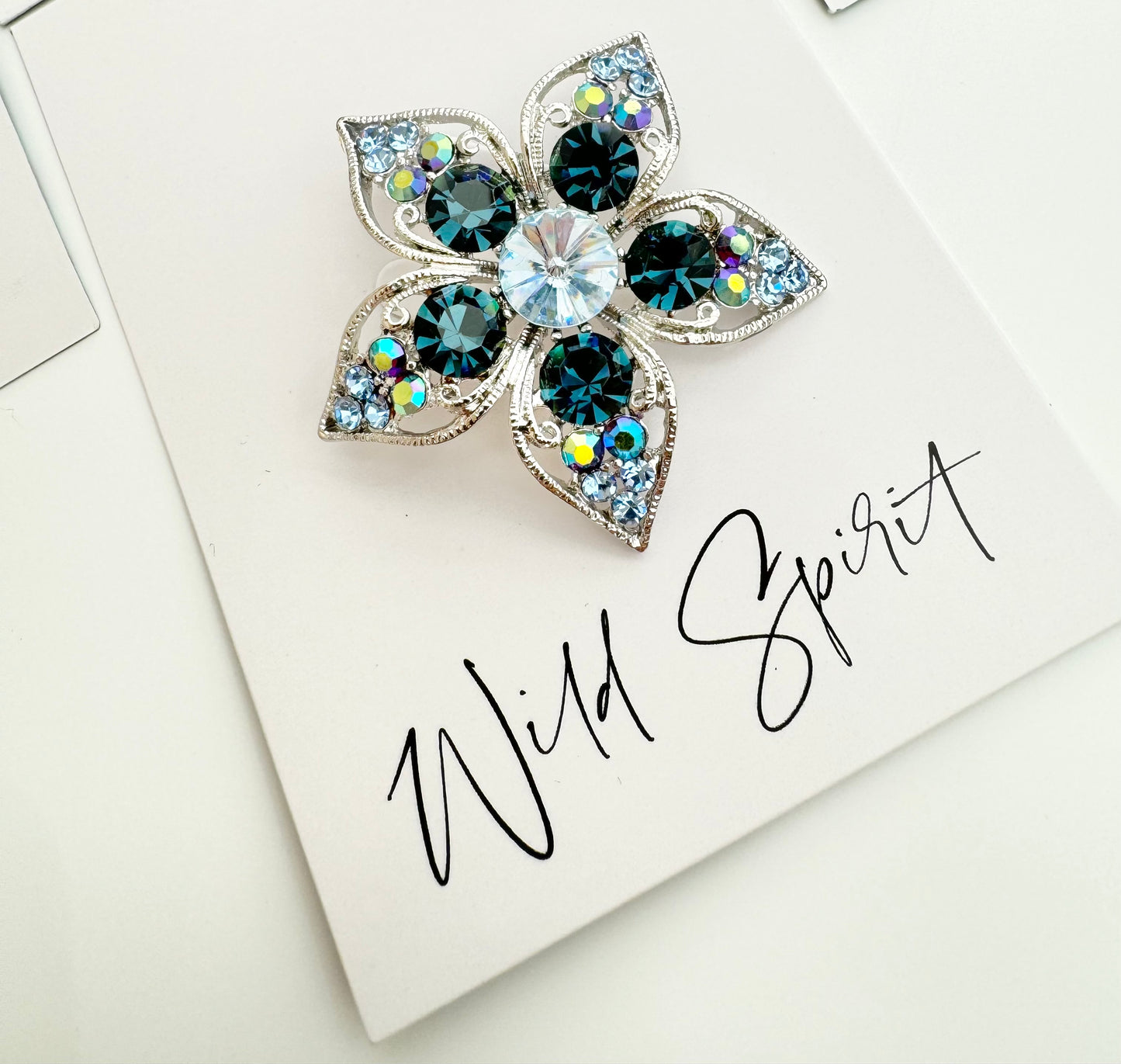Blue Flower Brooch