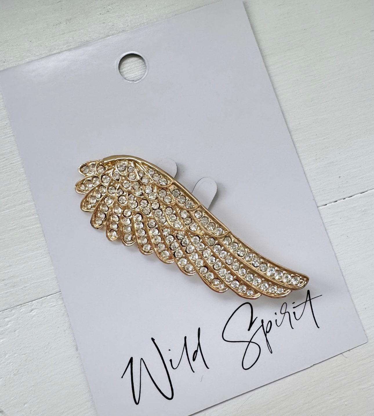 Gold Angel Wing Brooch