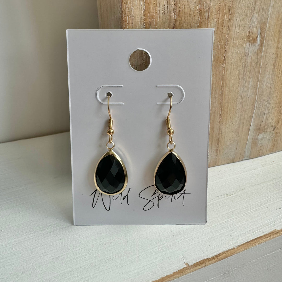 Black ‘Olive’ Earrings