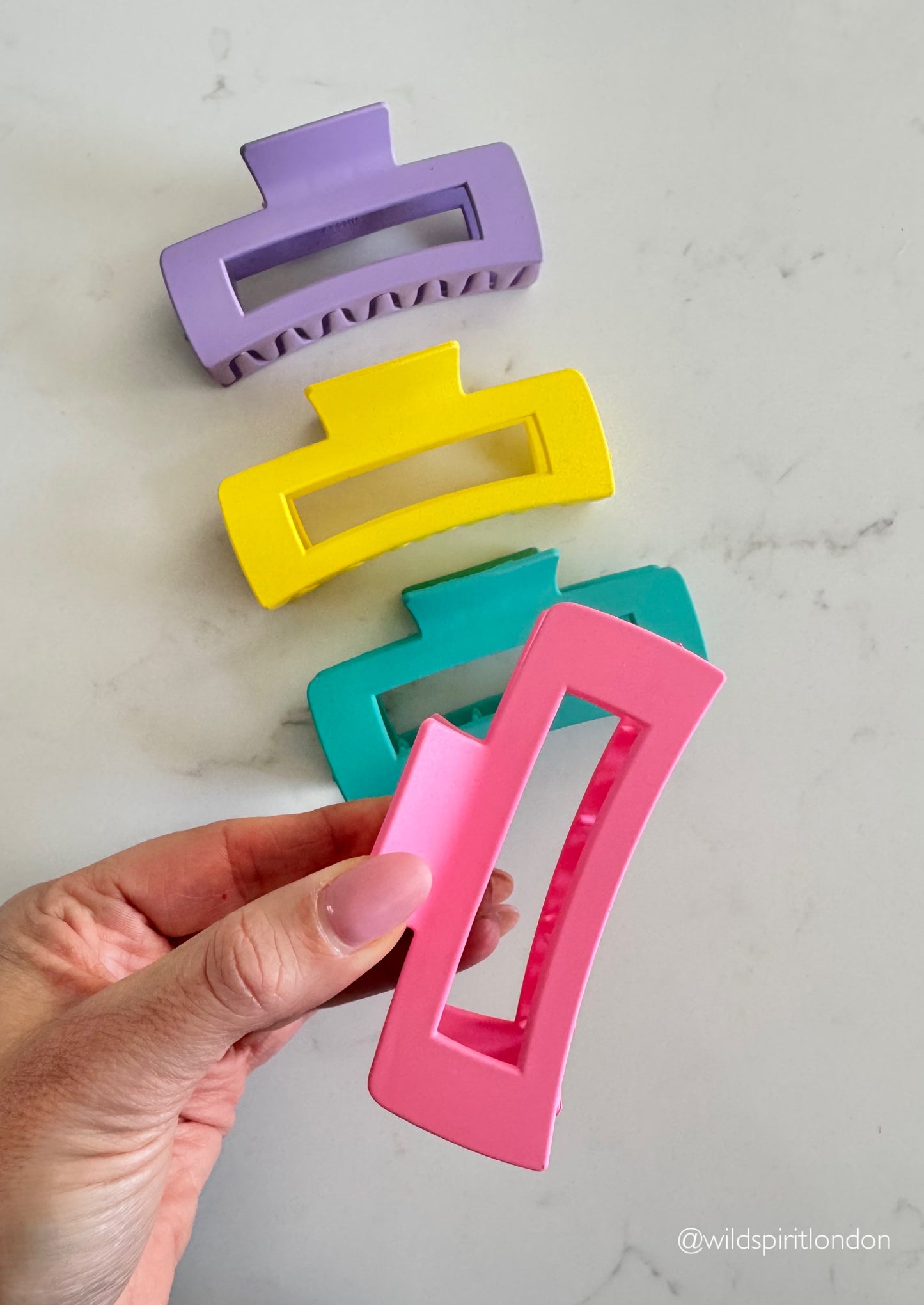 XL Bright Rectangle Hair Claw