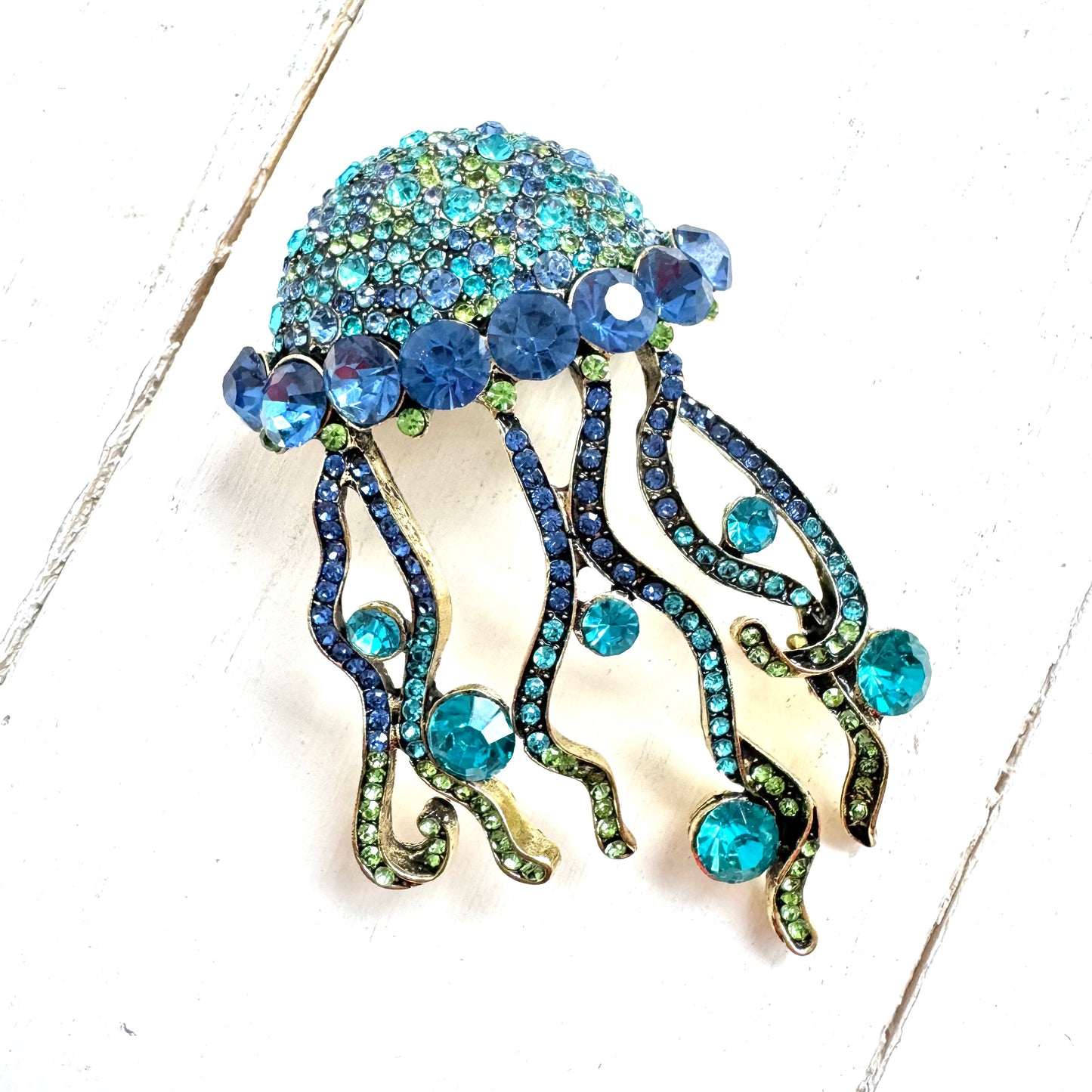 Giant Blue Jellyfish Brooch