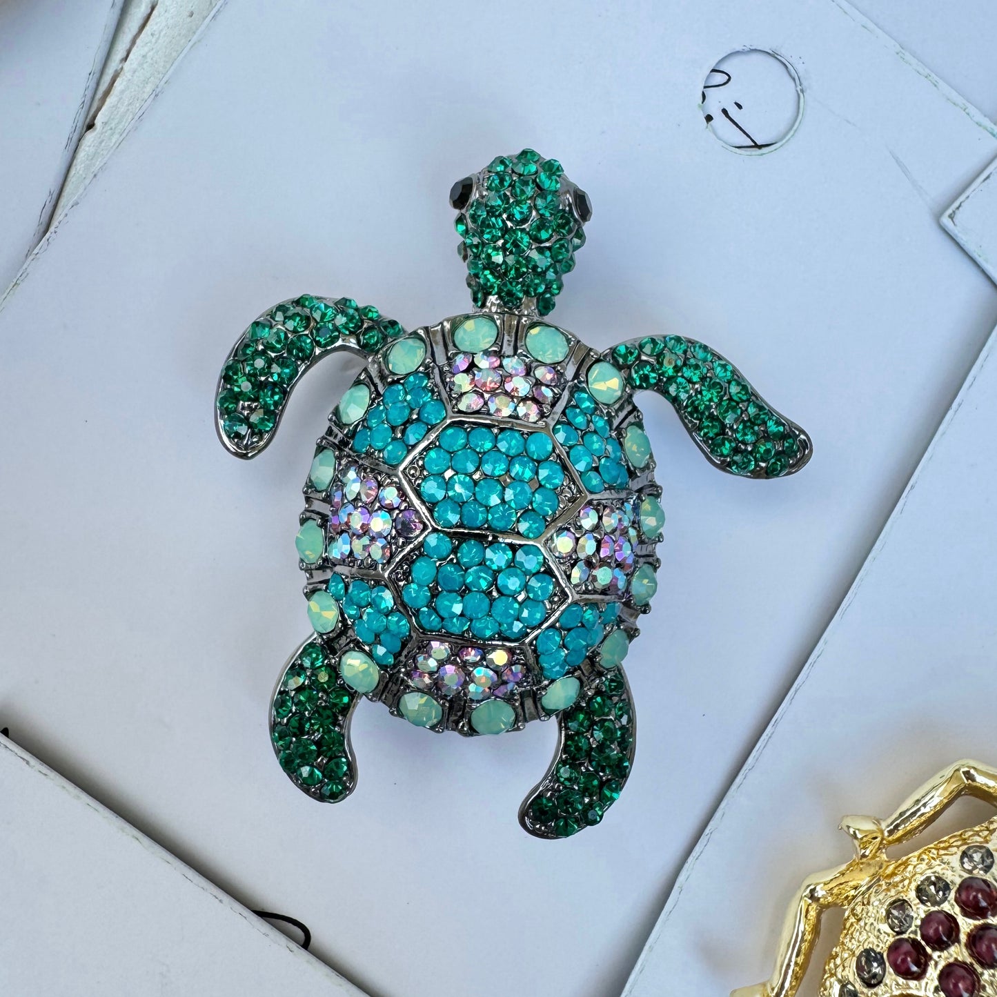 Green Turtle Brooch