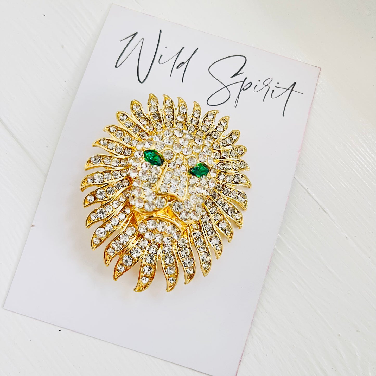 Lion Head Brooch