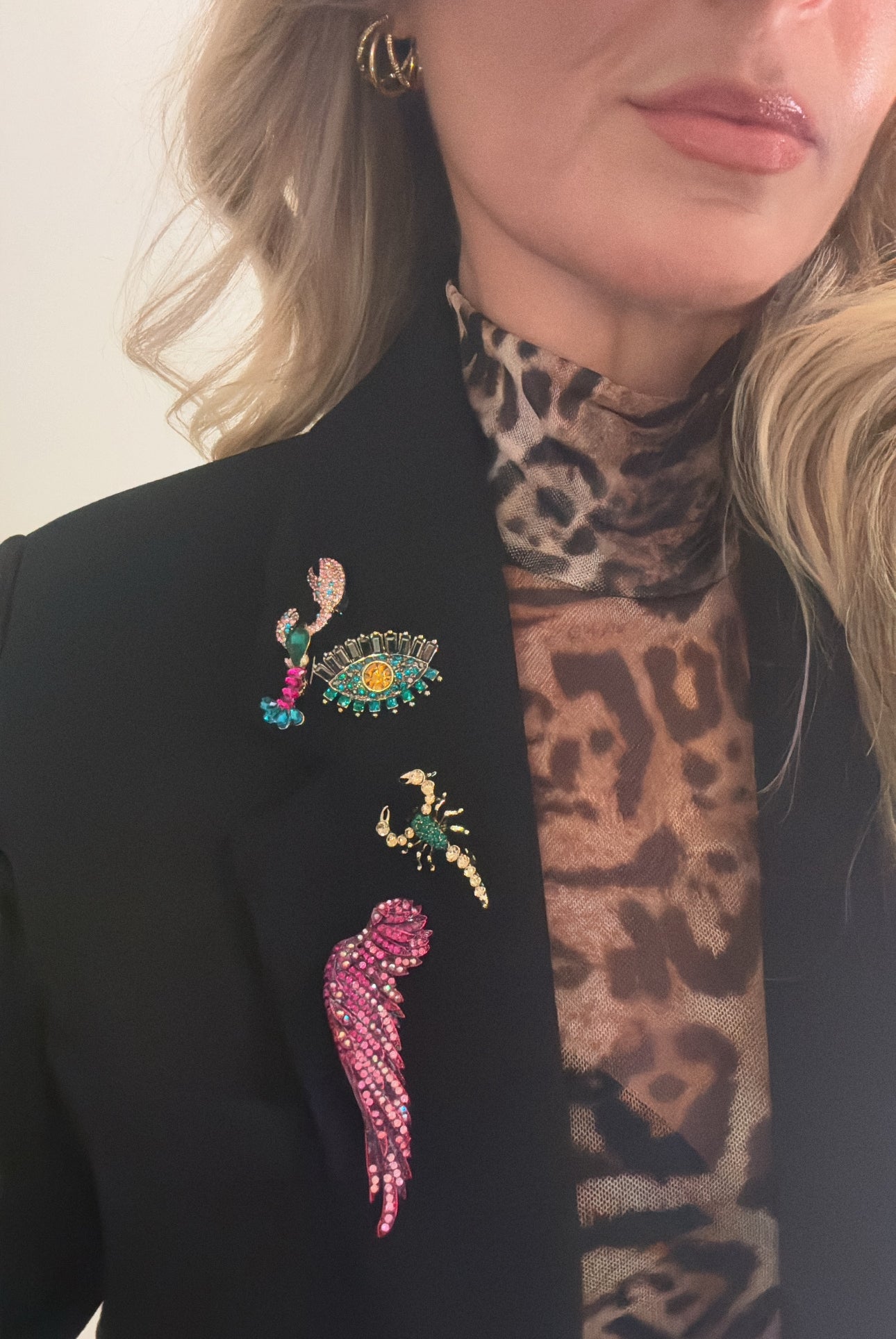 Pink Angel Wing Brooch