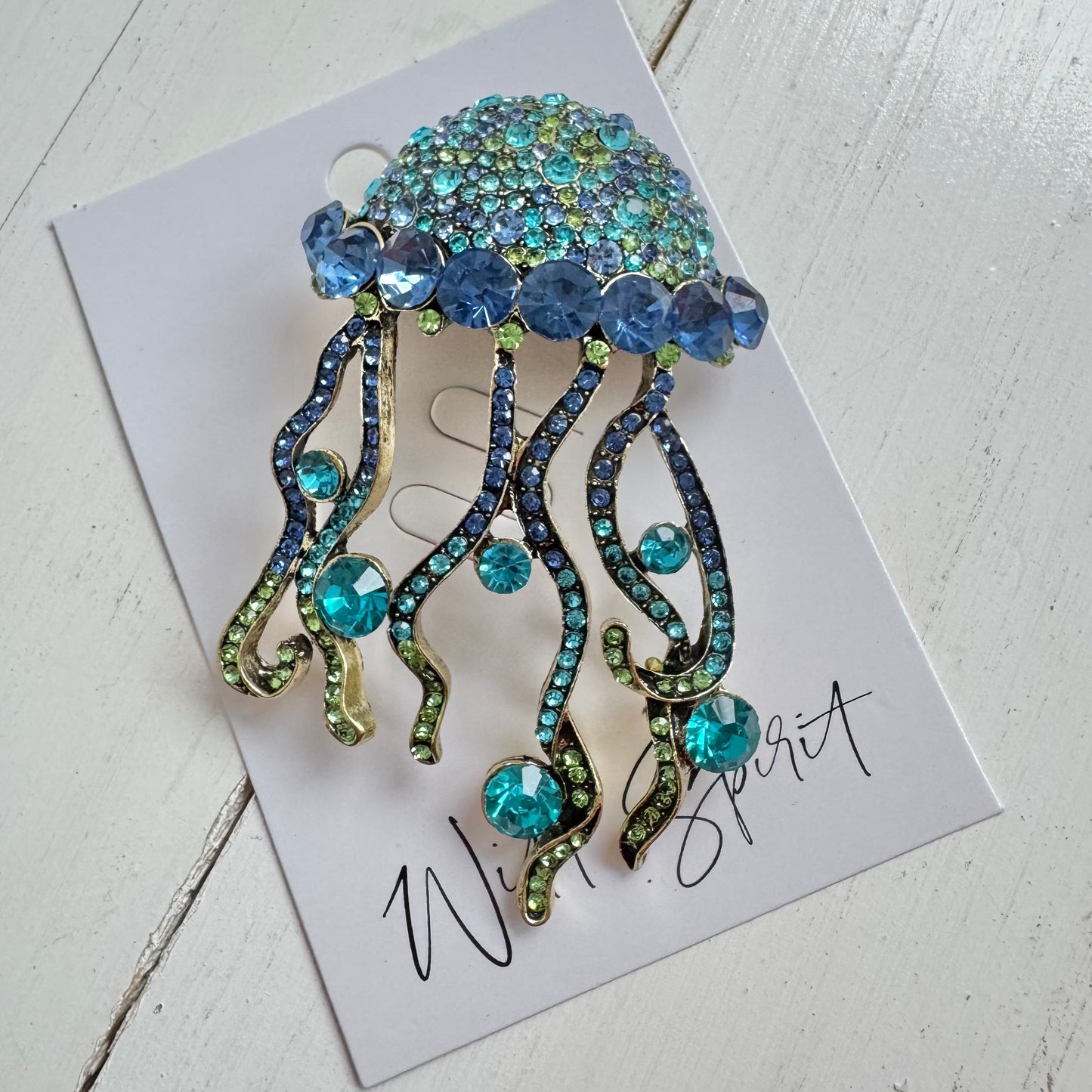 Giant Blue Jellyfish Brooch