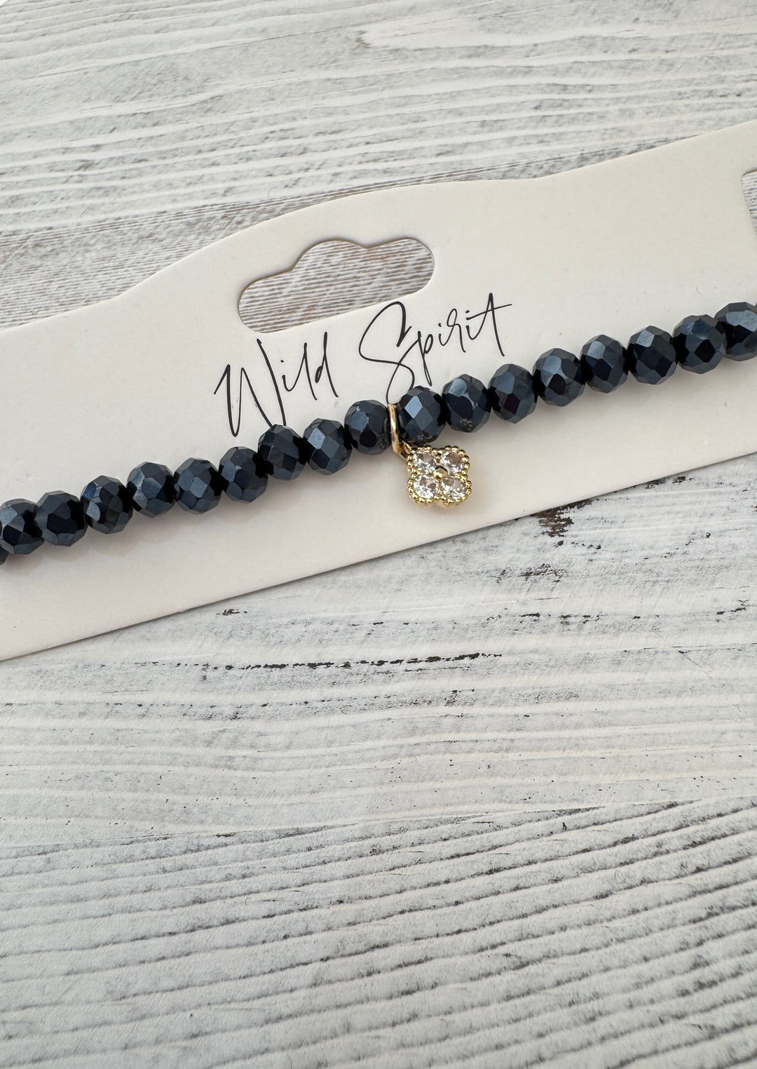 The Navy Clover Twilight Charm Bracelet