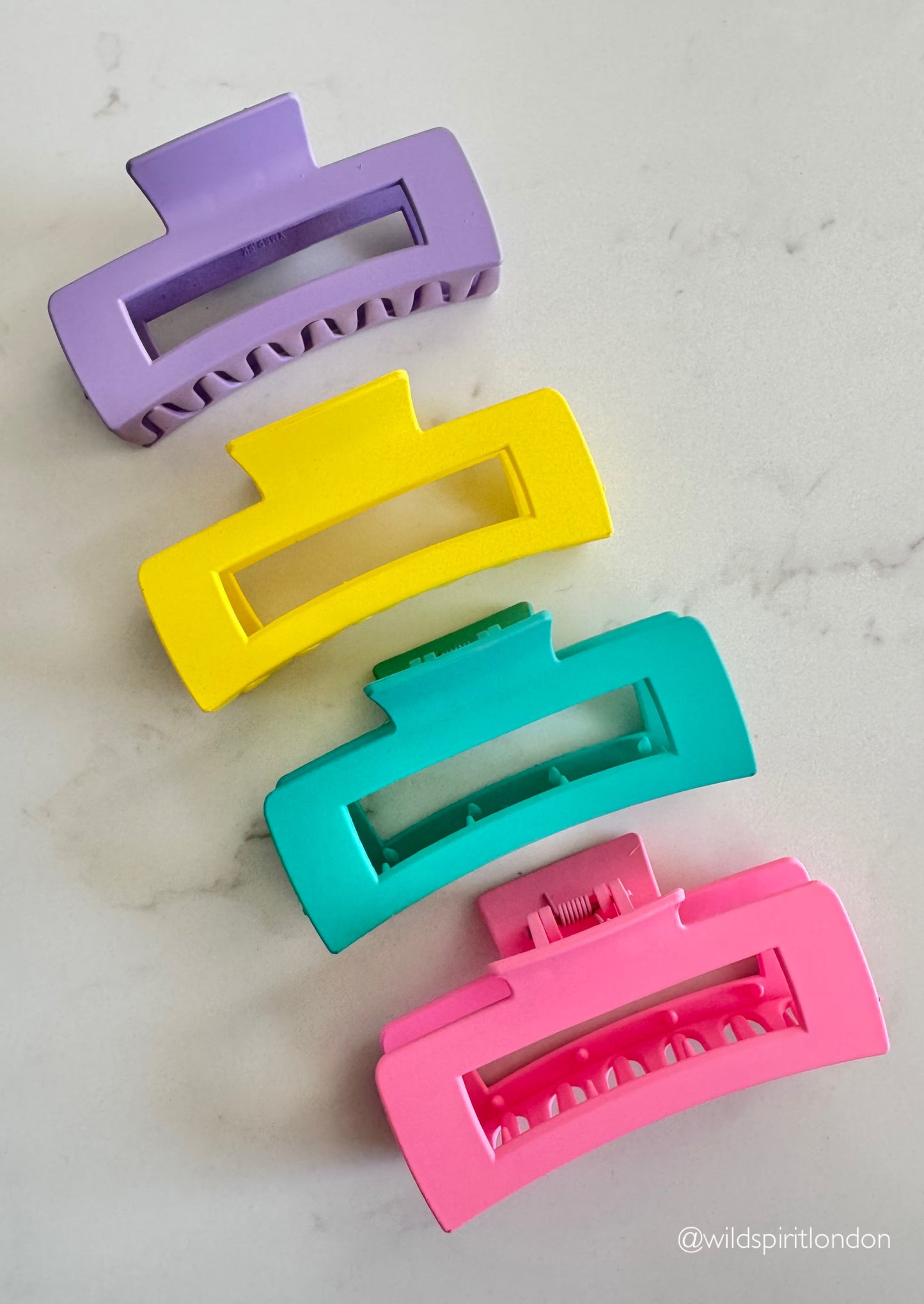 XL Bright Rectangle Hair Claw