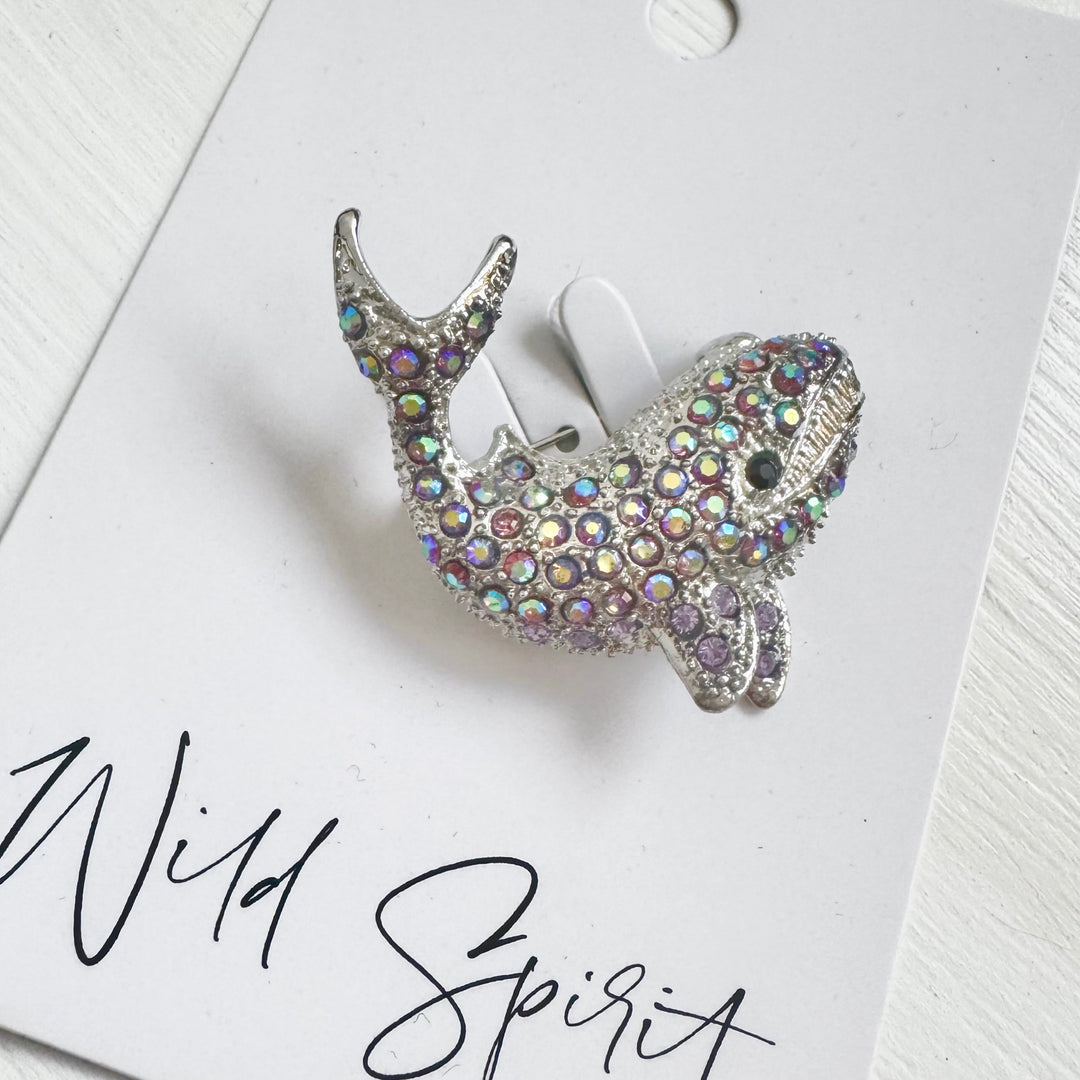 Bling Whale Brooch