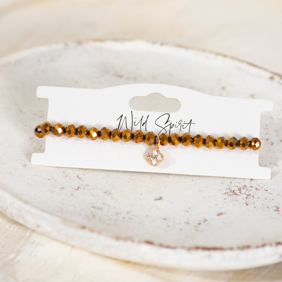 The Bronze Clover Twilight Charm Bracelet