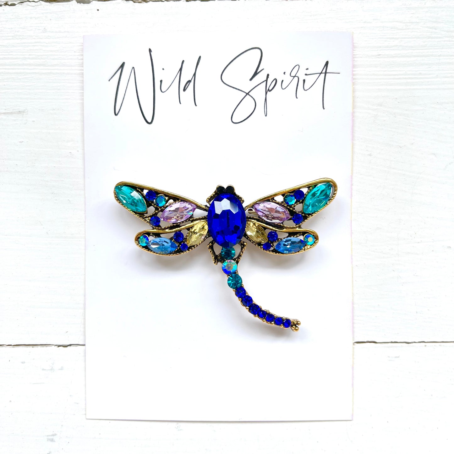 Mini Blue Dragonfly Brooch