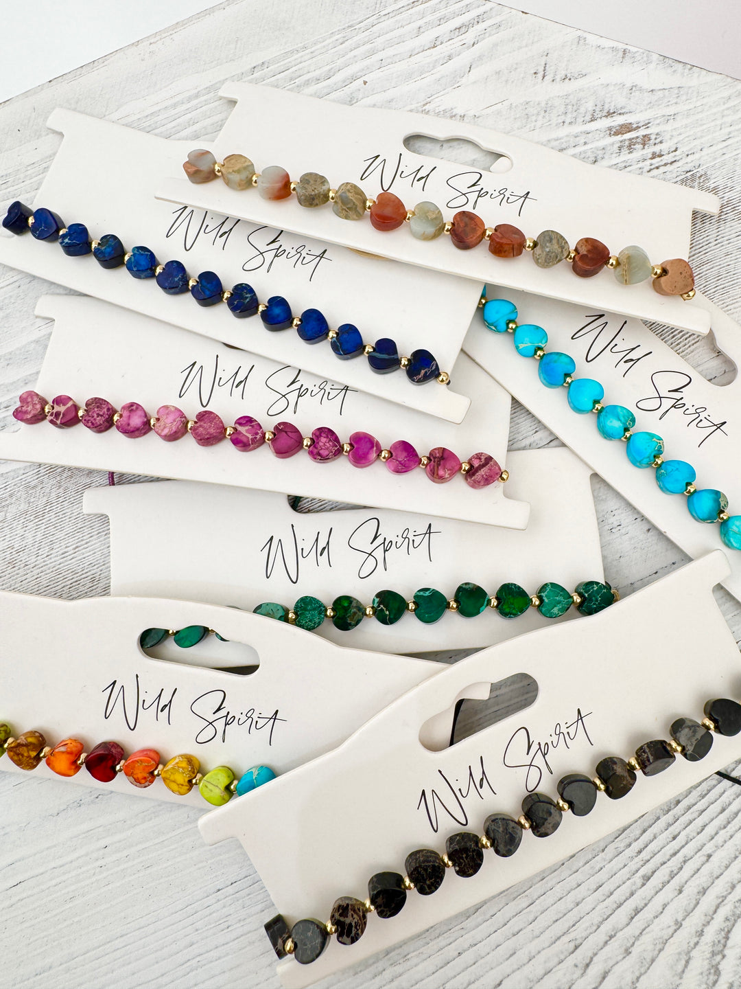 The Blue Jasper Mini Heart Bracelet