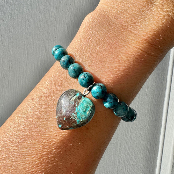 Teal Heart Bracelet
