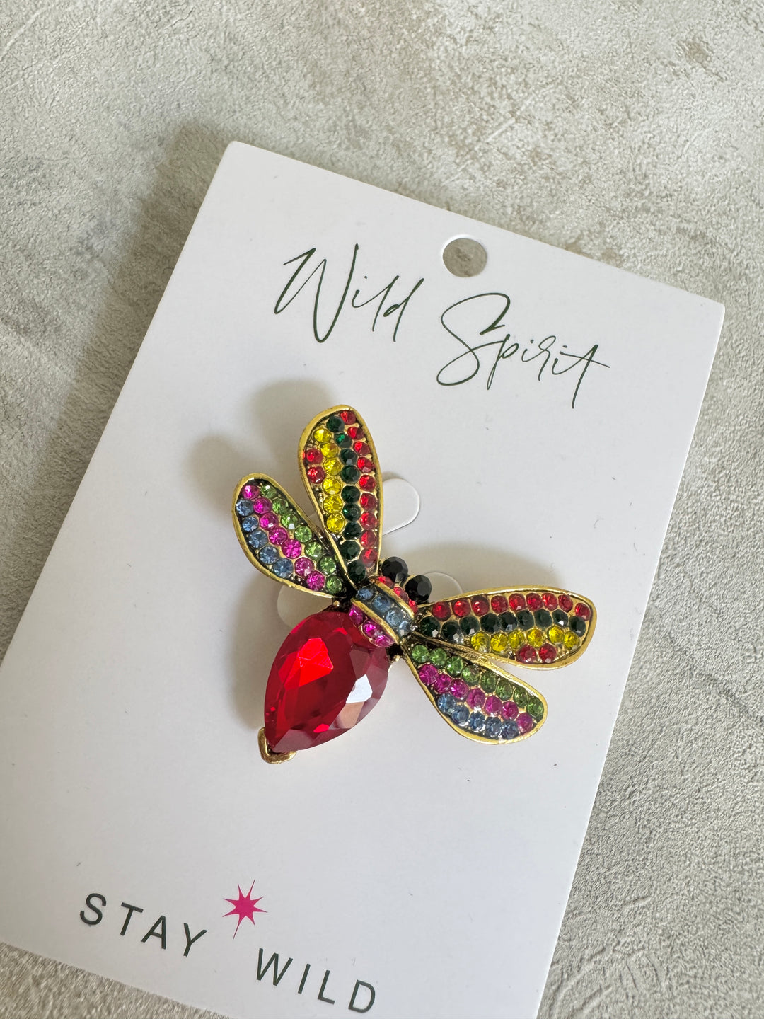Red Bee Brooch
