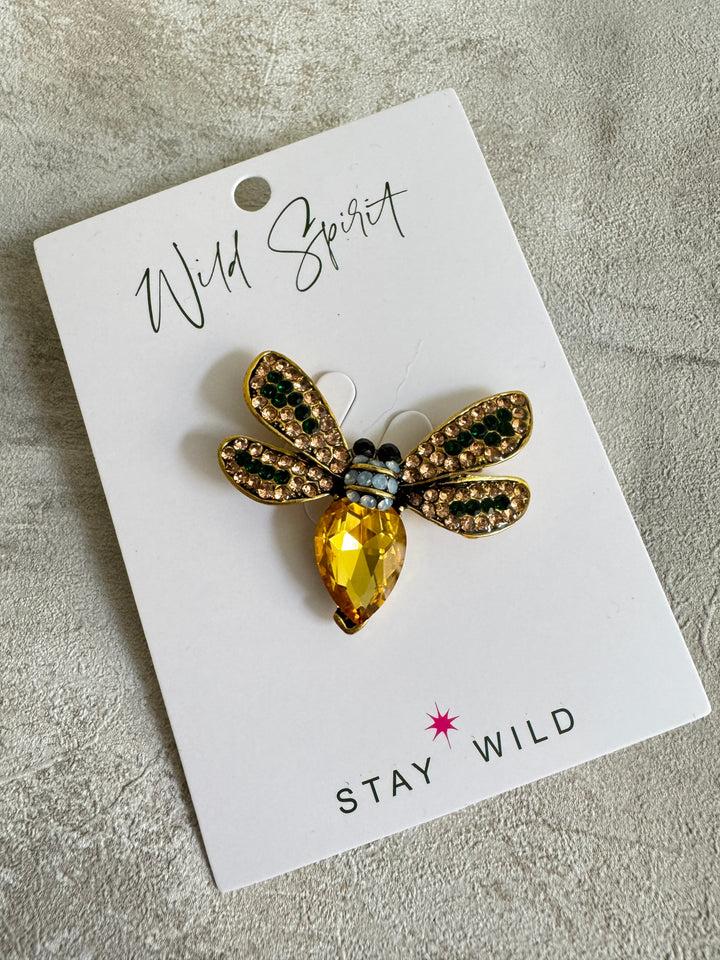Yellow Bee Brooch
