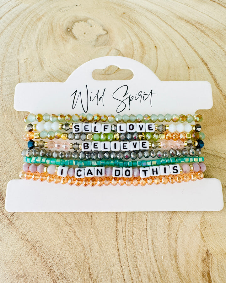 The Believe In Yourself Affirmation Bracelet Gift Set