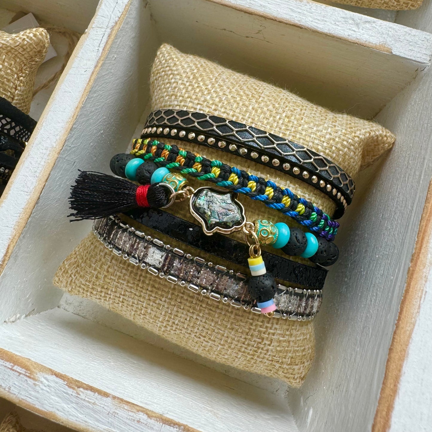 Kasia Boho Cuff Bracelet - Black