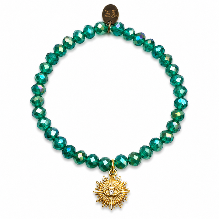 Green Eye Twilight Charm Bracelet