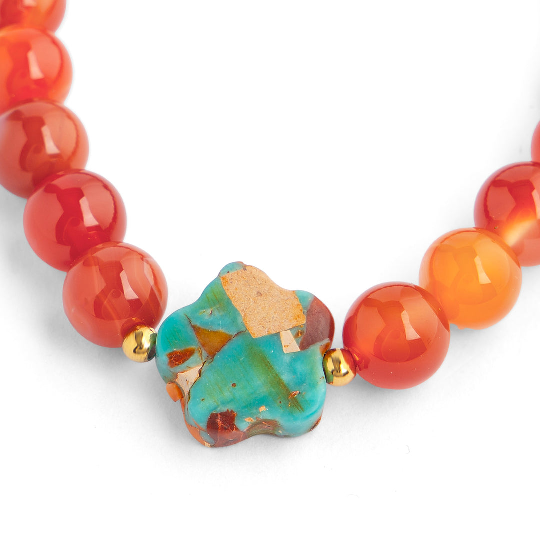 Orange & Turquoise Zora Bracelet