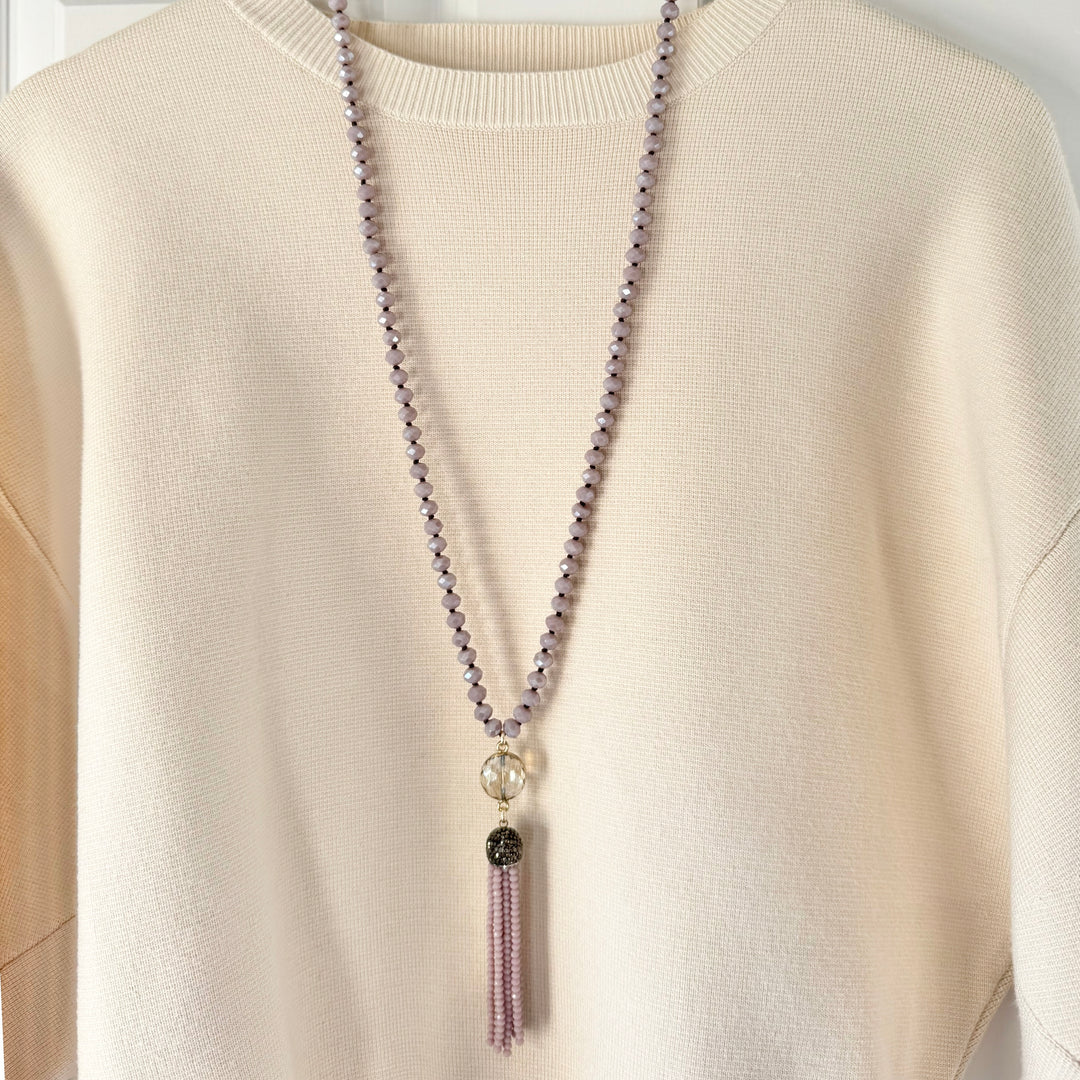 The Lilac Tassel Necklace