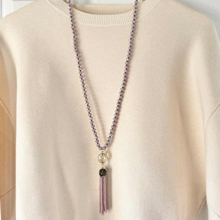 The Lilac Tassel Necklace