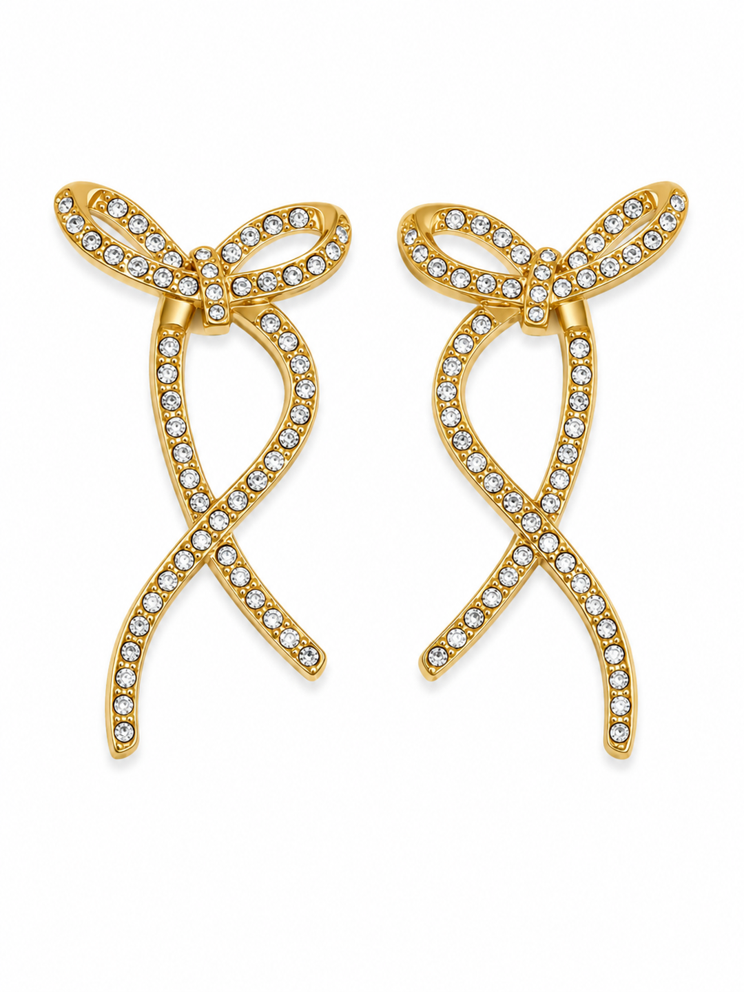 Bling Bow Crystal Earrings