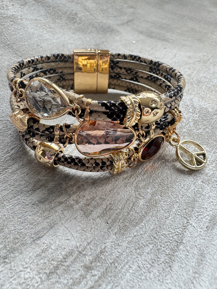 The Snake Jewel Boho Cuff Bracelet