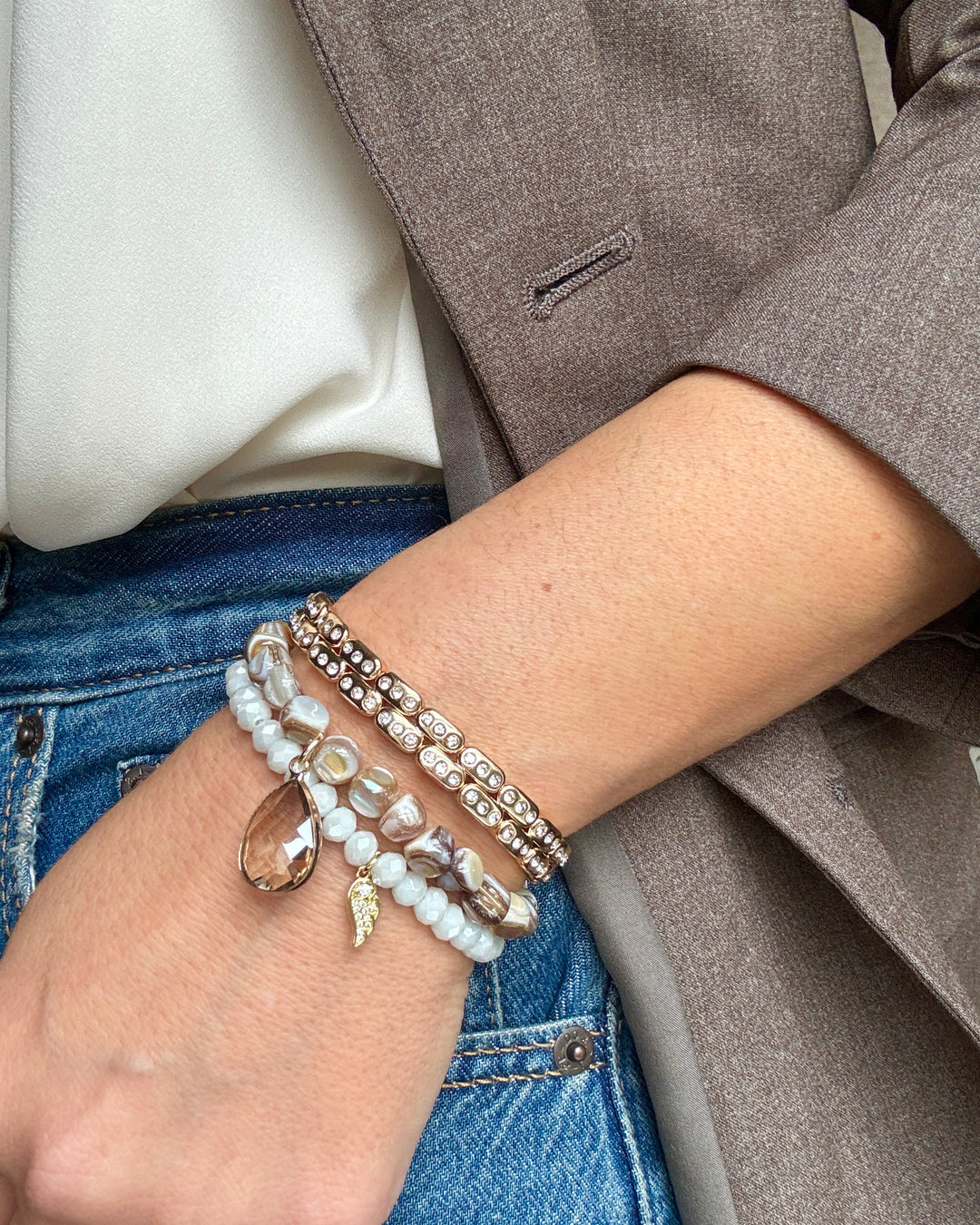 The White Wing Twilight Charm Bracelet