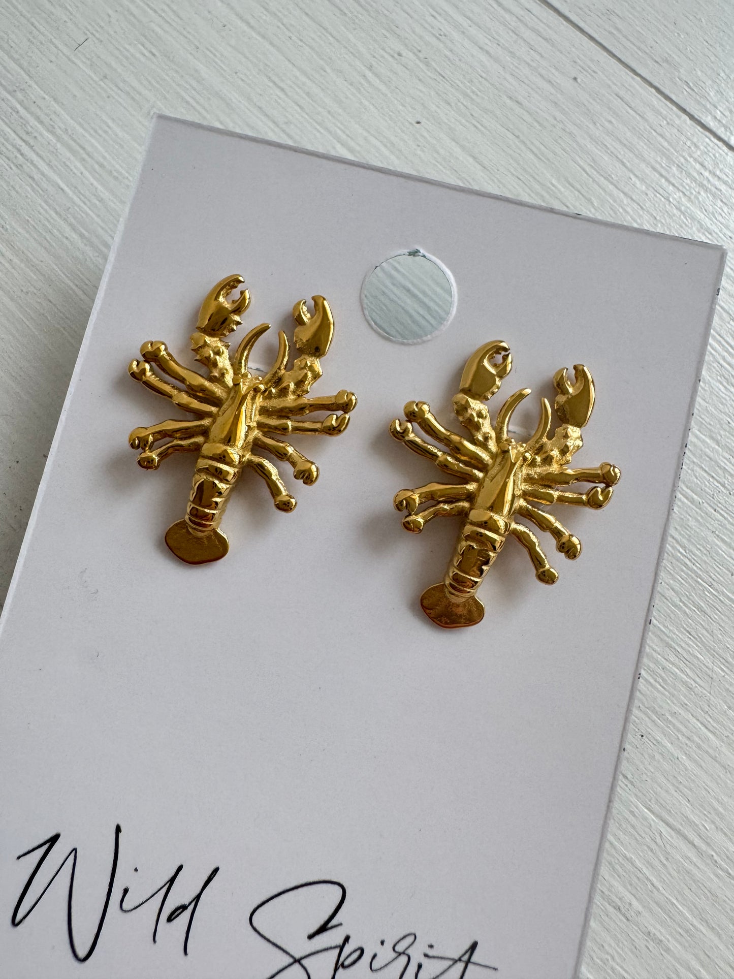 Waterproof Gold Plated Lobster Earrings