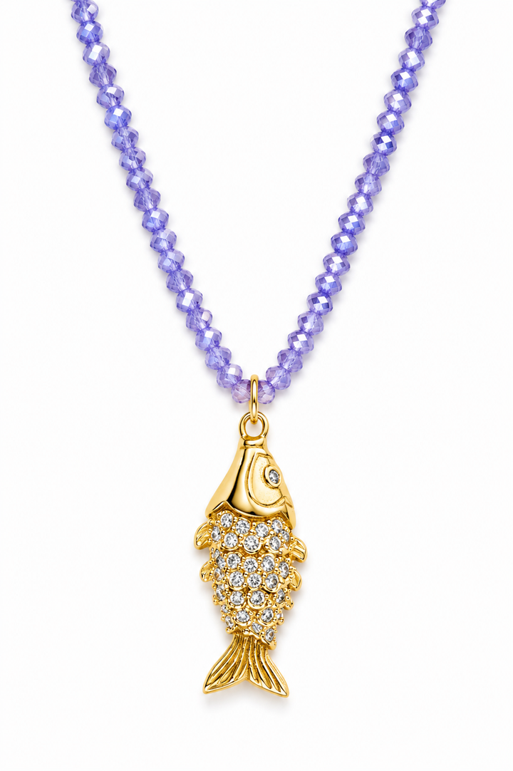 Lilac Shimmerfish Necklace
