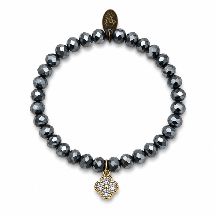 Navy Clover Twilight Charm Bracelet