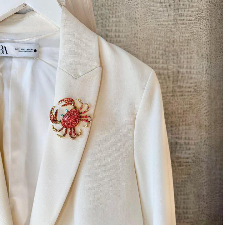 The Big Red Crab Brooch