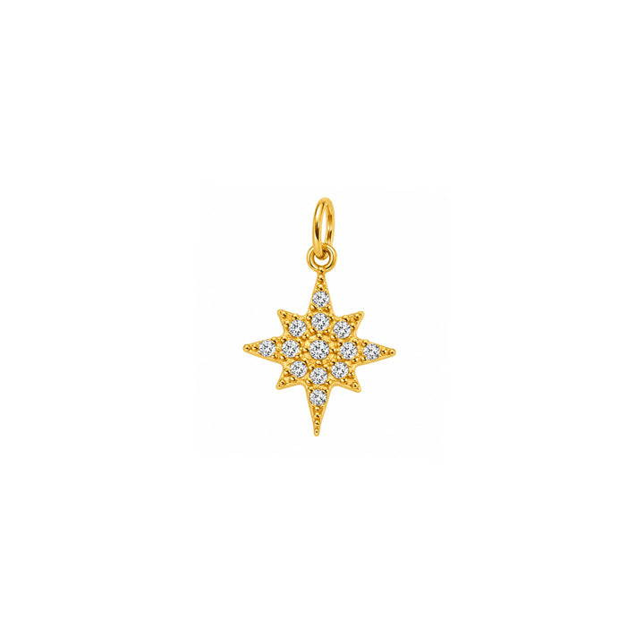a gold star with diamonds