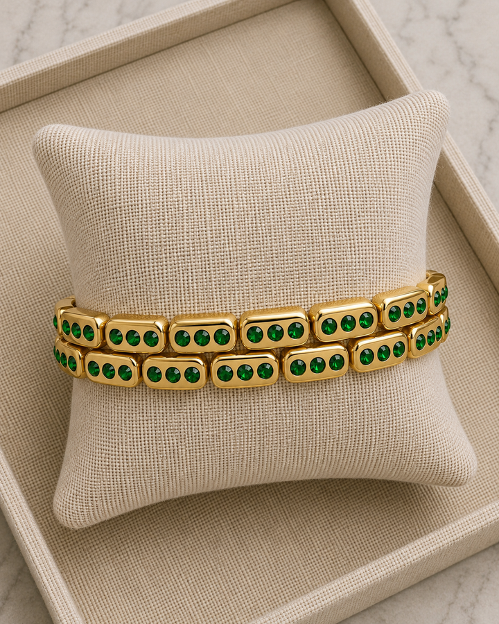 Green Crystal Tyler Bling Bracelet