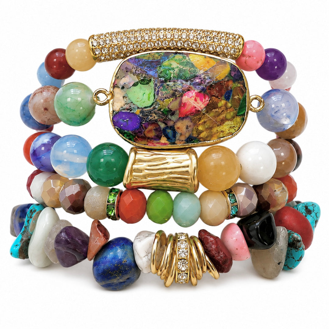 Colourful Mix Fiesta Set of 5 Bracelets