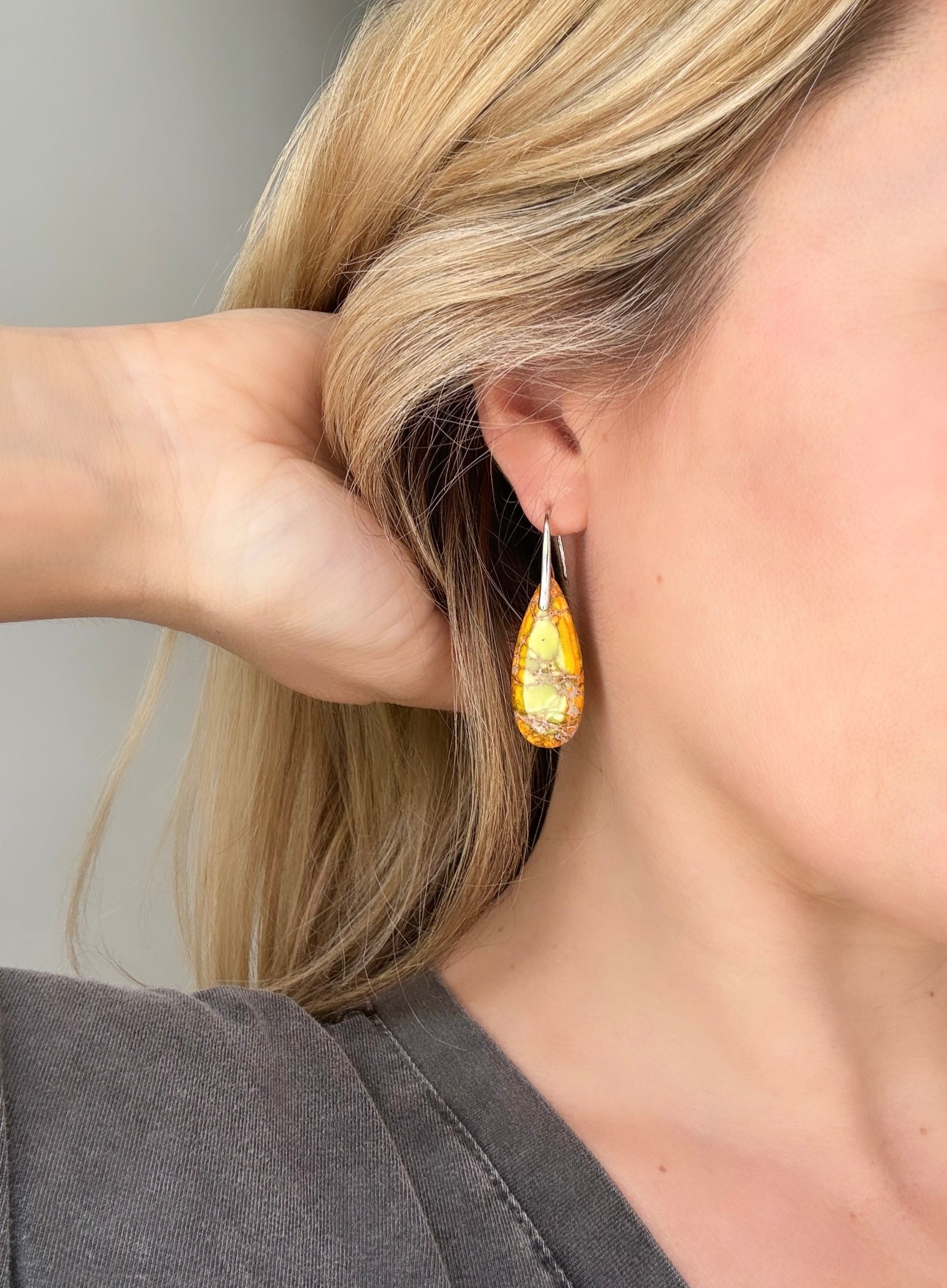 Jasper Earrings - Yellow