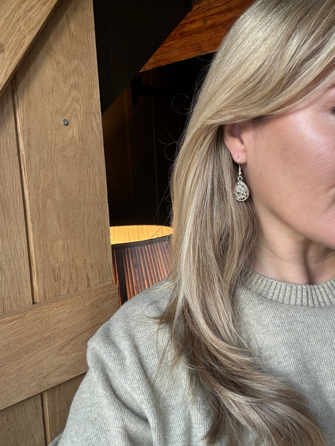 The Dalmatian Olive Earrings