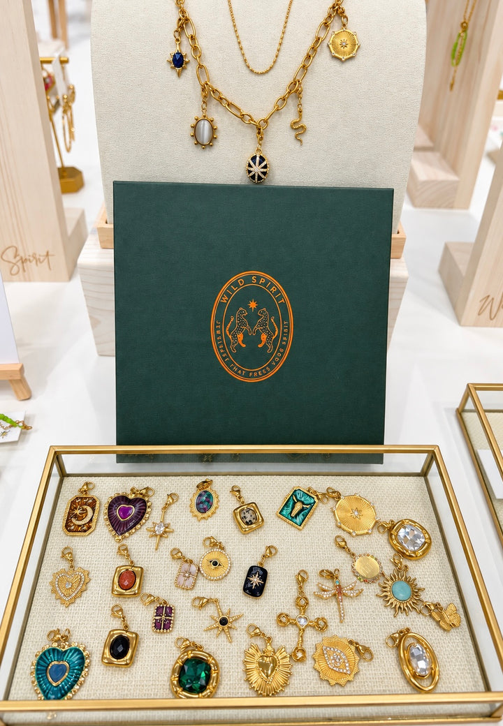 a display of jewelry on display