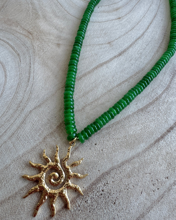 Gold Sunshine Beaded Kira Necklace