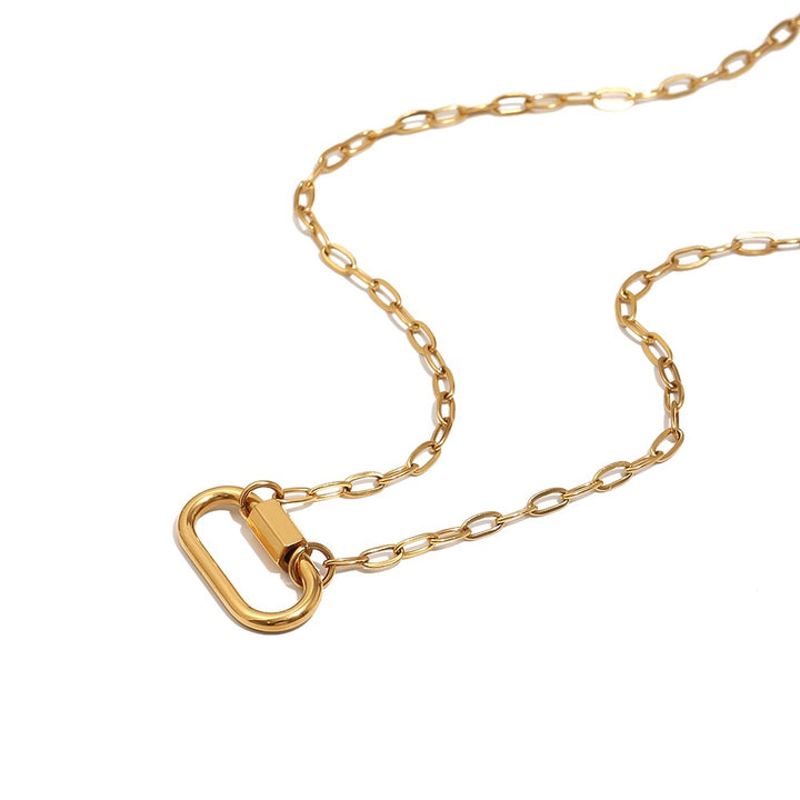 a gold chain with a lock