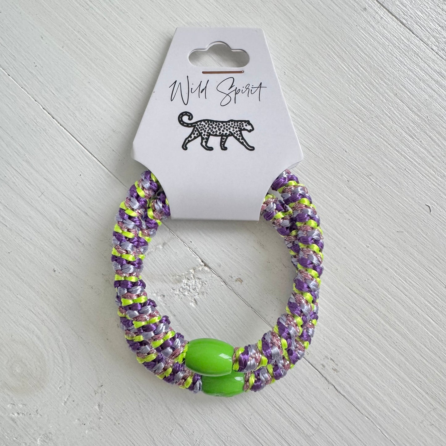 Purple & Lime Twisty Hair Bobbles