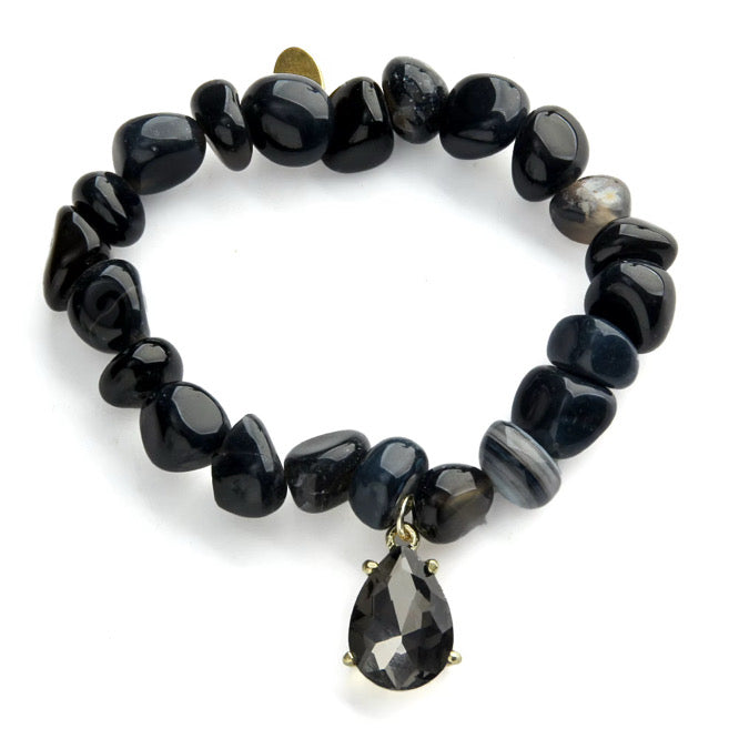 Smoky Blue Chip Bracelet
