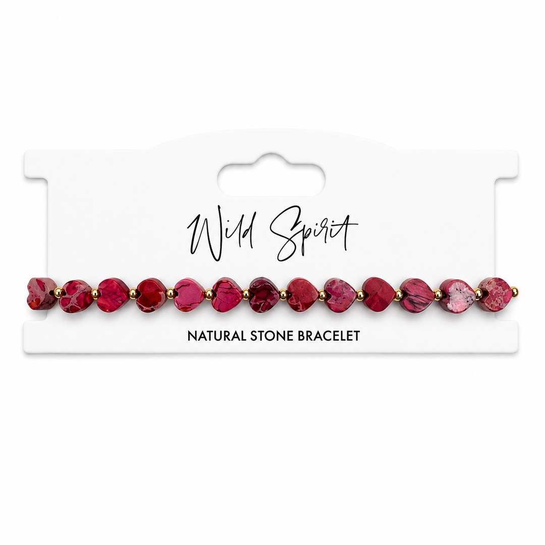 Red Jasper Mini Heart Bracelet