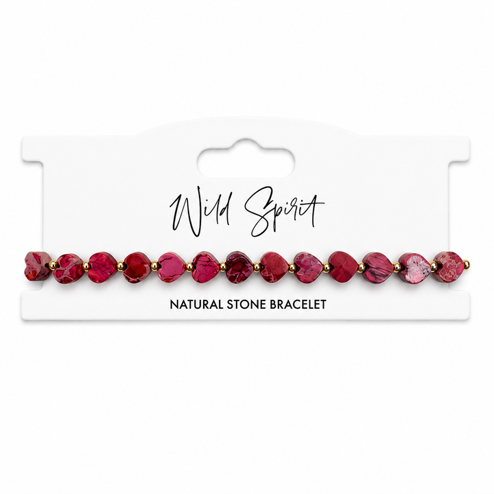 Red Jasper Mini Heart Bracelet