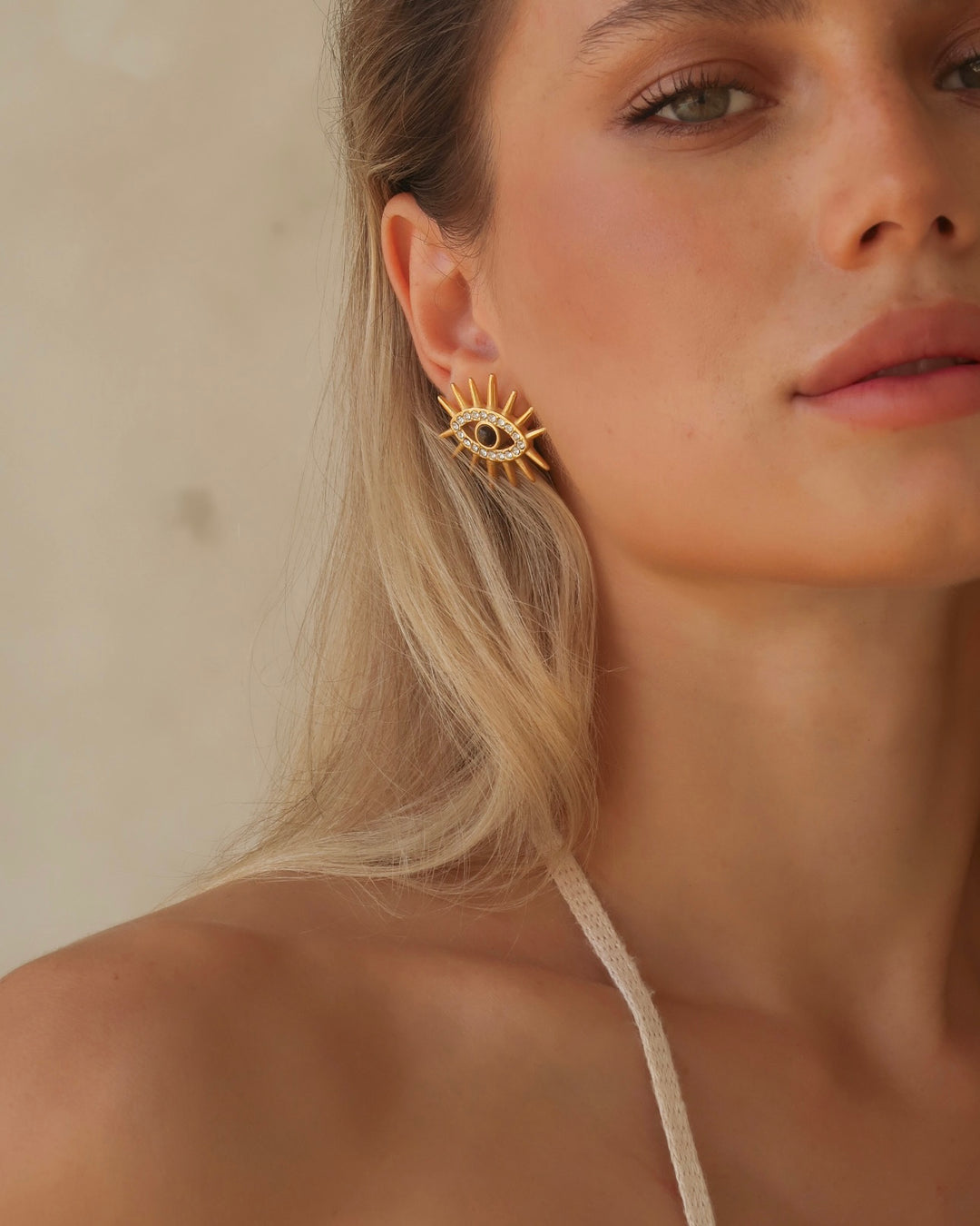 Tiger Eye Bling Elara Eye Earrings