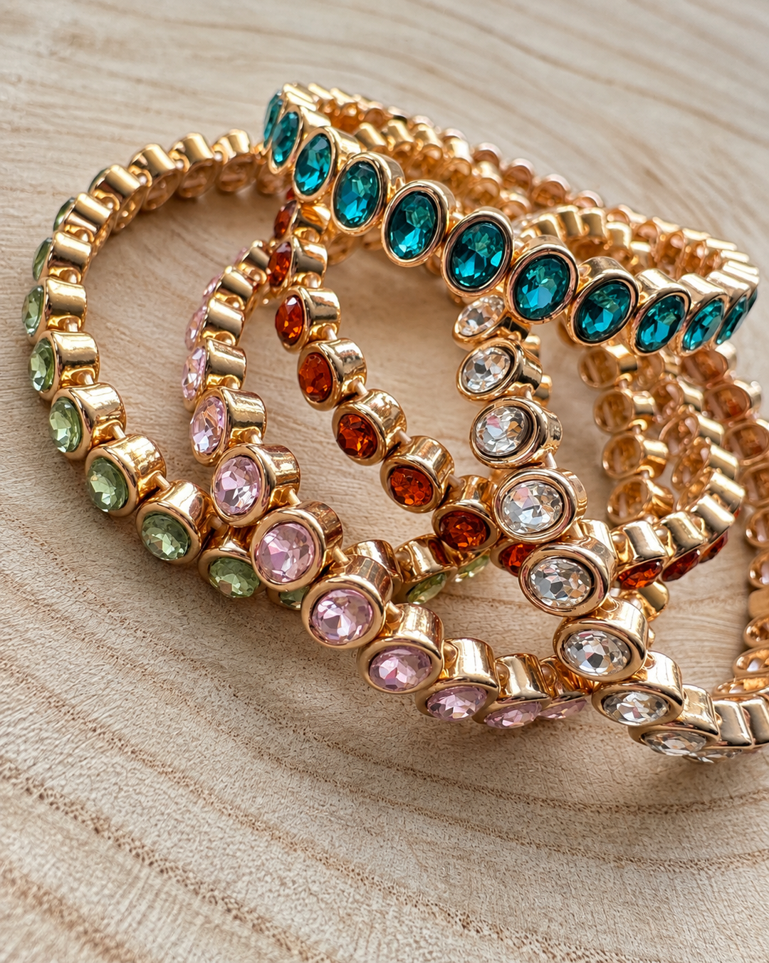 Clear Crystal Oval Bling Bracelet