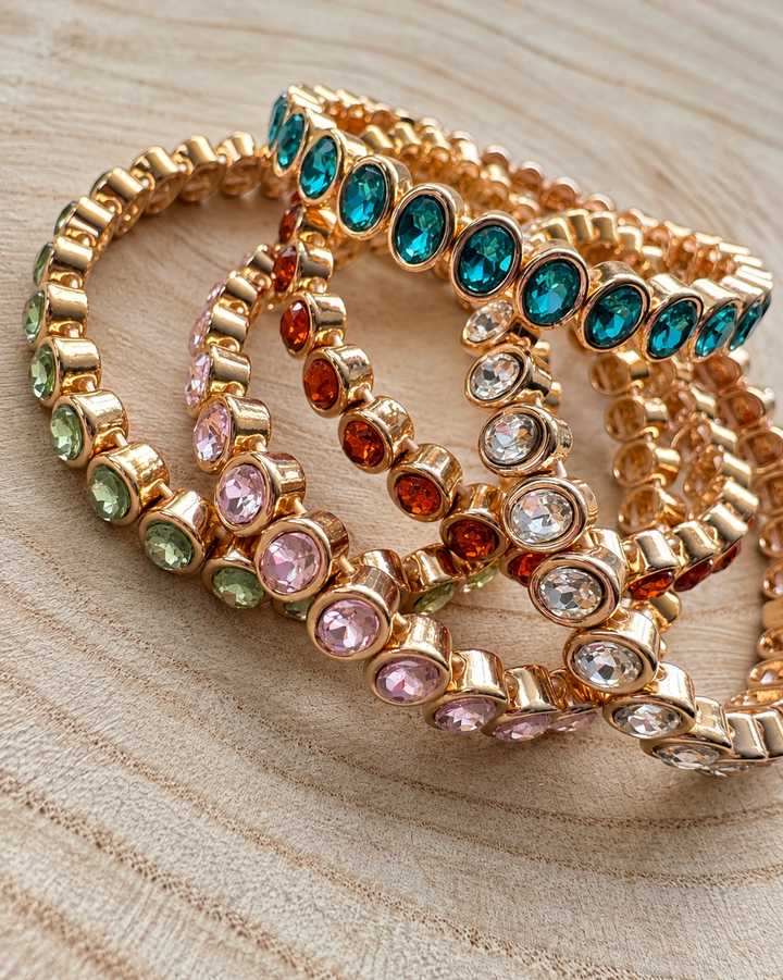 Clear Crystal Oval Bling Bracelet