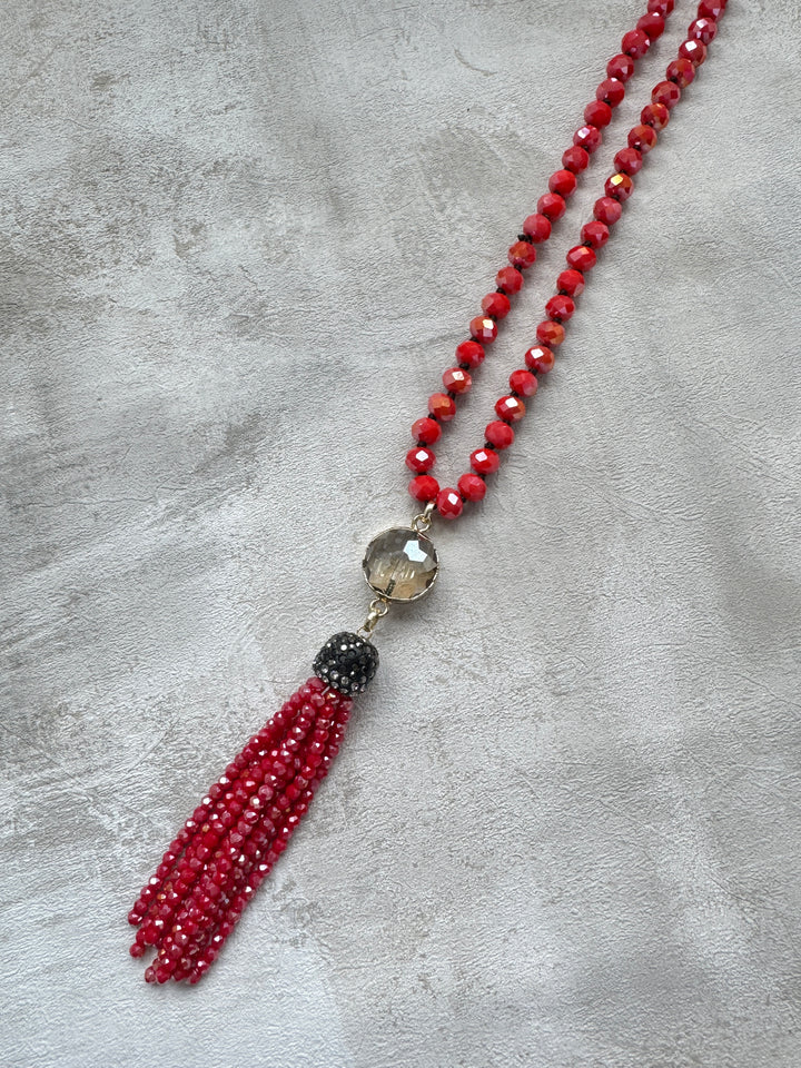 The Coral Tassel Necklace