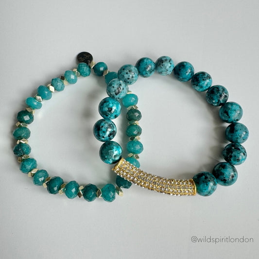 Teal Set of 2 Bracelets